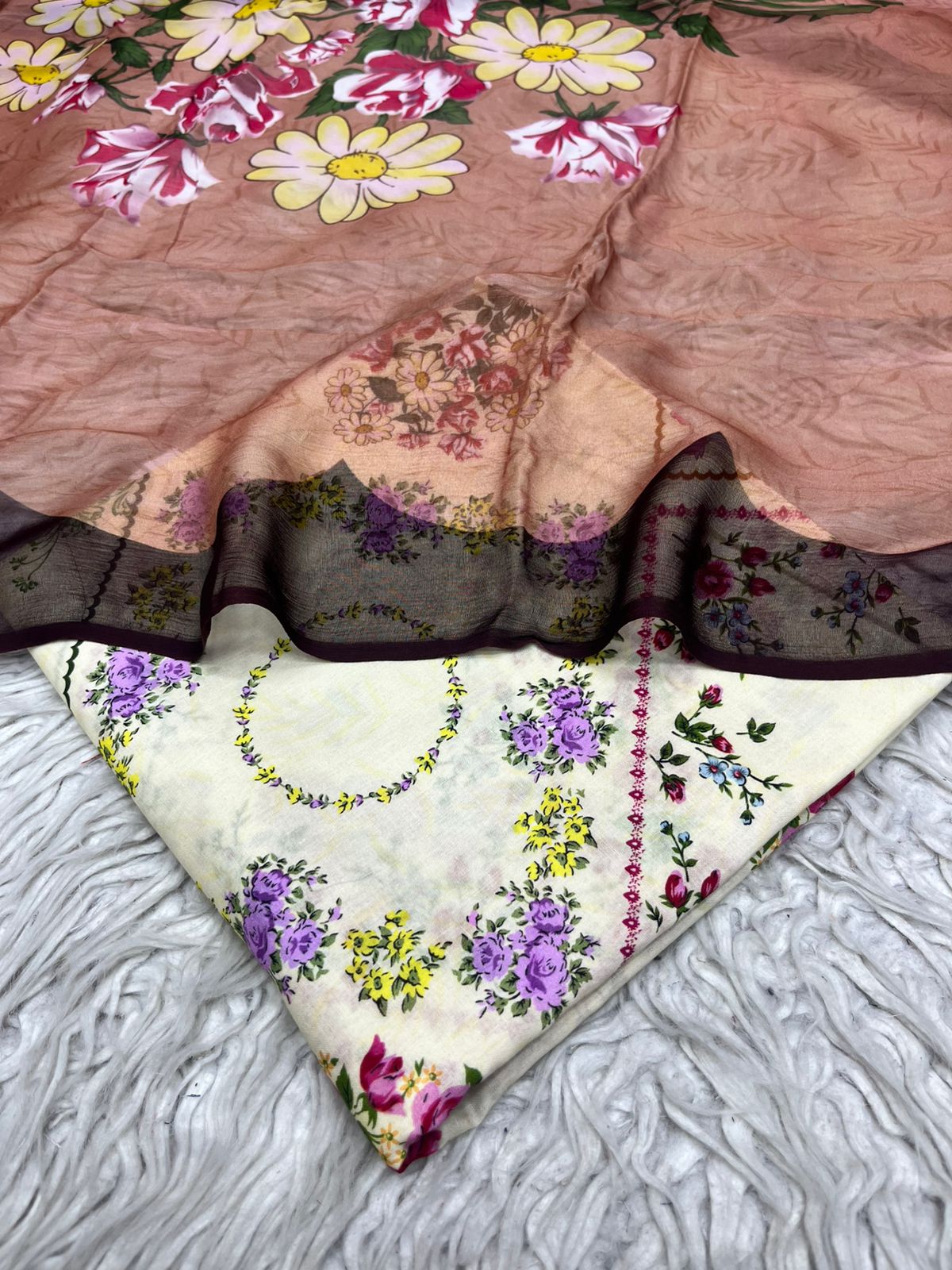 2Pc Lawn Kameez &  Chiffon Duppata Suit Vol-698  COCO (prints) by Zara Shahjahan