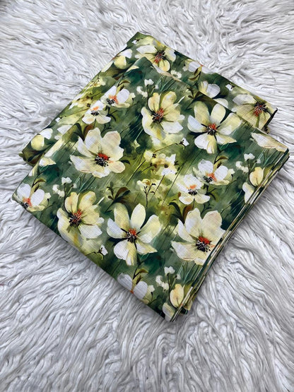 2Pc Bana Dora Linen Allover Suit Vol-406