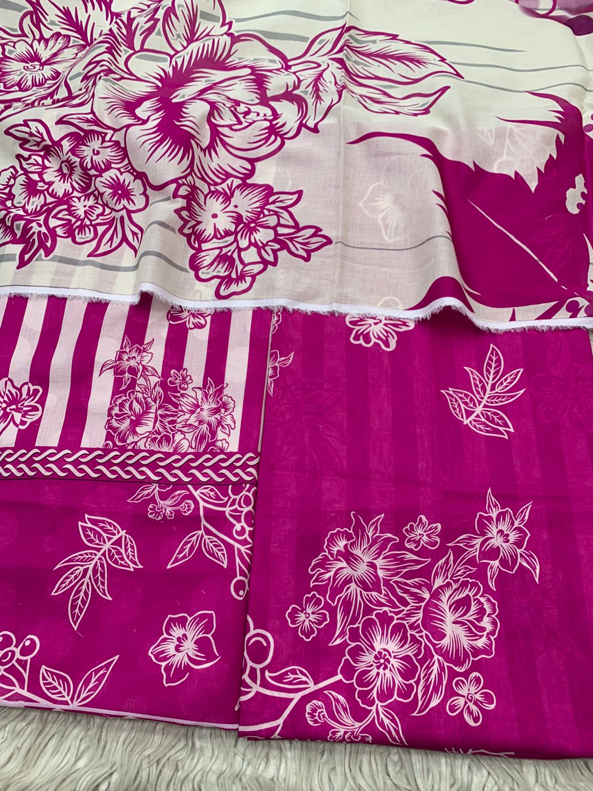 2Pc Supima Lawn Kameez & Duppata Printed Suit  Vol-3213