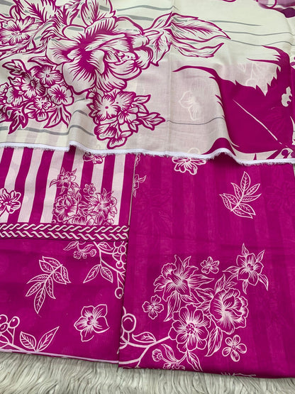 2Pc Supima Lawn Kameez & Duppata Printed Suit  Vol-3213