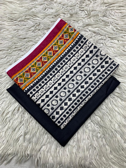 2Pc Maria.B Lawn Shirt & Dyed Trouser Unstitched Suit Vol-0222