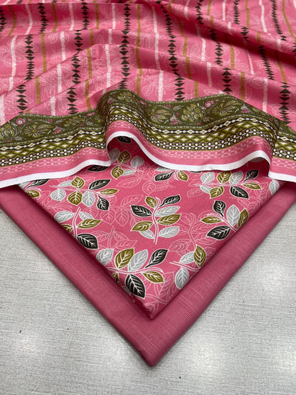 3Pc Slub Khaddar Unstitched Suit 25