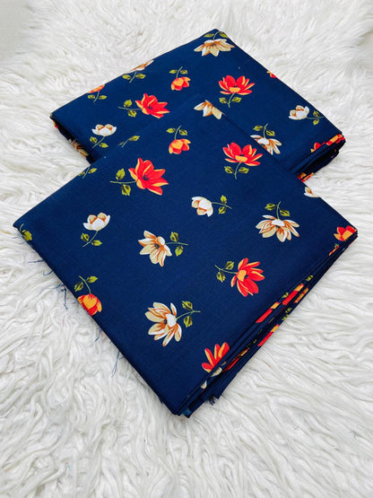 2Pc Viscose Slub Allover - Blue