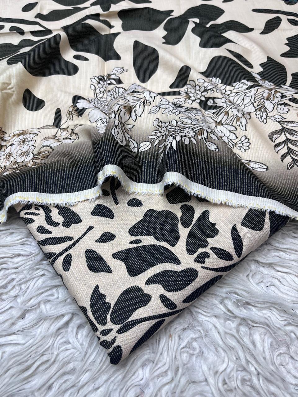 3Pc Chamki Khaddar Allover Unstitched Suit Vol-0136