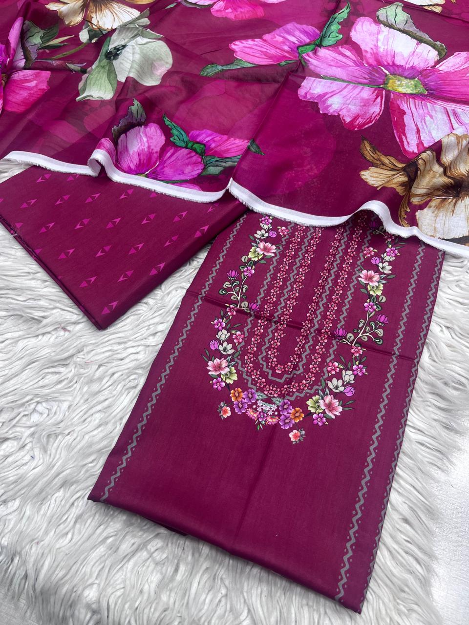 3 Peice Supima Lawn - #335