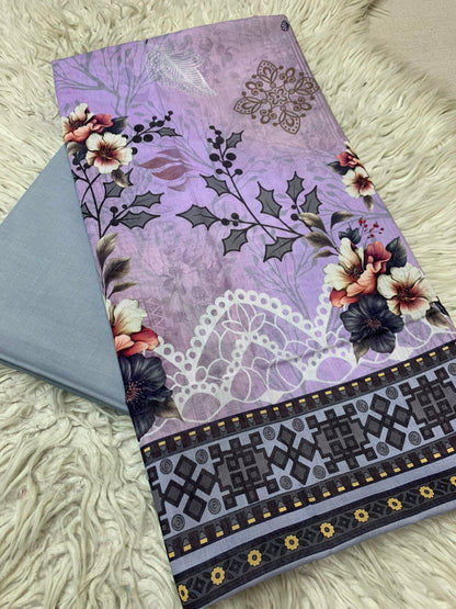 2Pc Printed Lawn Unstitched Suit 550