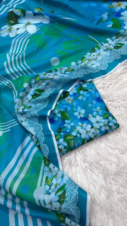 3Pc Lawn Unstitched Suit - #41922