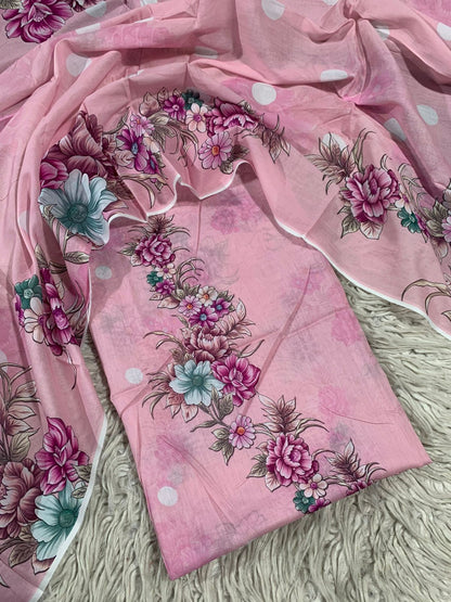 2Pc Lawn Kameez & Dupatta Suit 3231