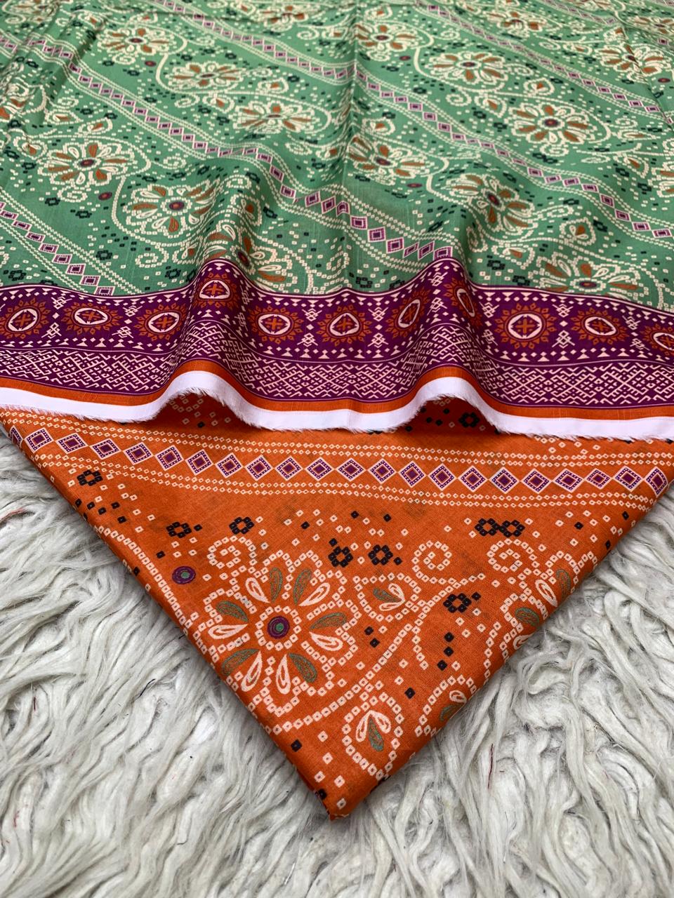 90x88 2Pc Bareeze Lawn Kameez & Dupatta Printed Suit Vol-0211