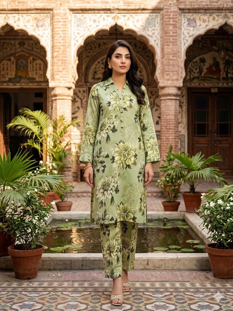 2Pc Chamki Lawn Digital Printed Suit 495