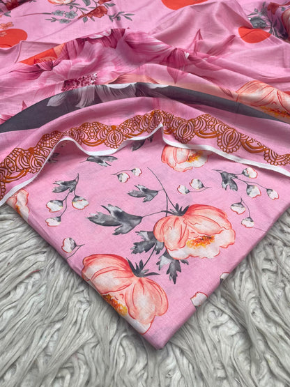 3Pc Same Digital Printed Lawn Suit 15