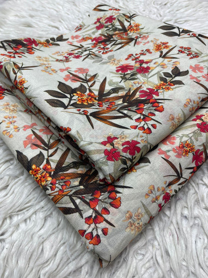 2Pc Silvery Lawn Digital Printed Suit 544
