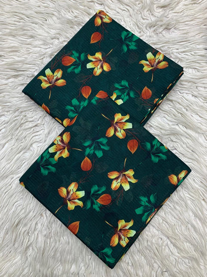 2Pc Sapphire Lawn Bana Dora Unstitched Suit Vol-479