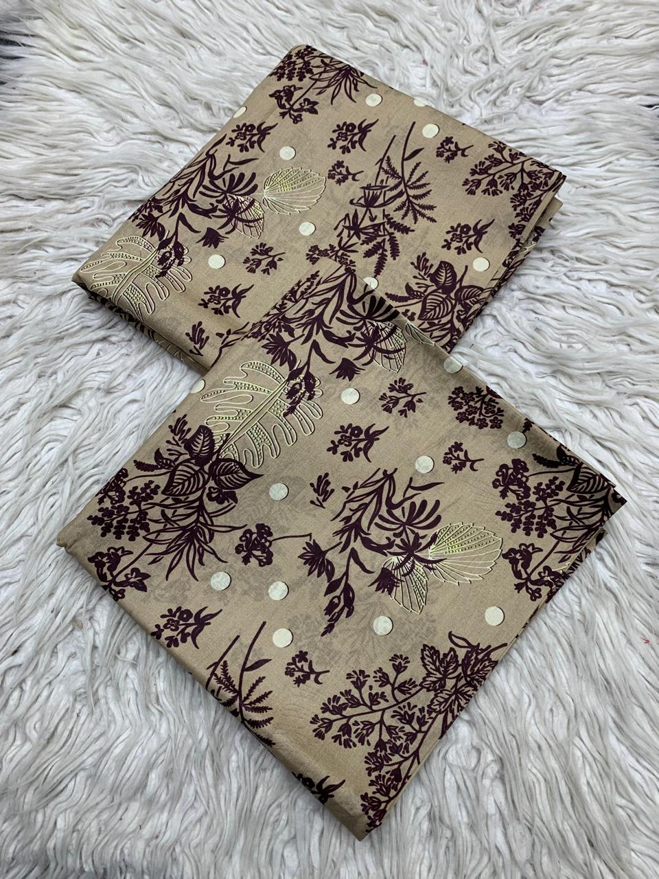 2Pc Supima Lawn Unstitched Suit  Vol-476