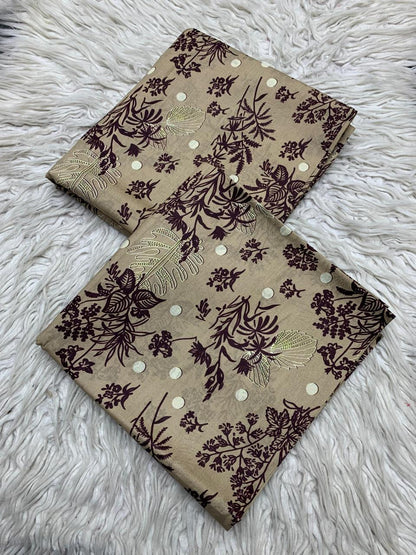 2Pc Supima Lawn Unstitched Suit  Vol-476