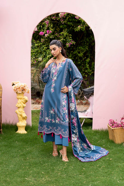 FIRDOUS 90X88 Printed Lawn 3 PC UNSTITCHED SUIT D-917