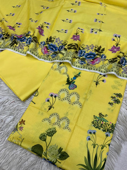 90x88 3Pc Lawn Suit Vol-0162