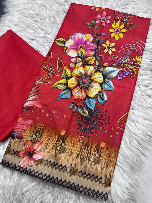 2Pc Kameez & Trouser Slub Khaddar Suit Vol-96