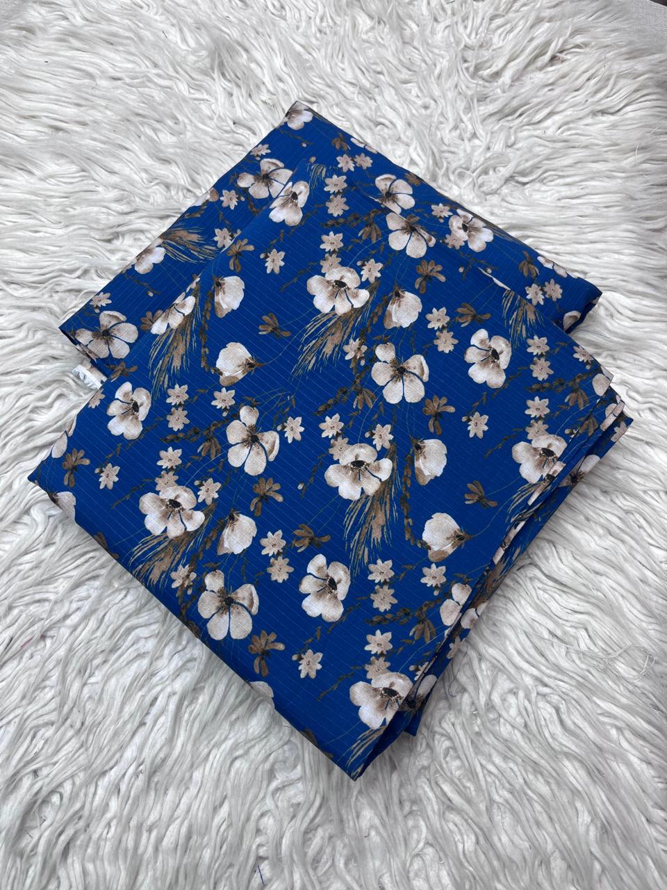 2Pc Bana Dora Linen Allover Suit Vol-3171