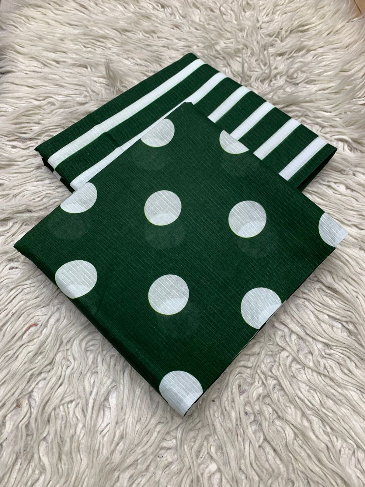 2Pc Lawn Bana Dora Polka Dots  Kameez & Trouser Suit Vol-6208
