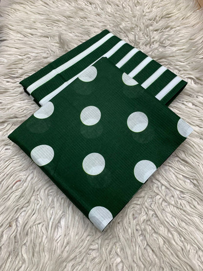 2Pc Lawn Bana Dora Polka Dots  Kameez & Trouser Suit Vol-6208