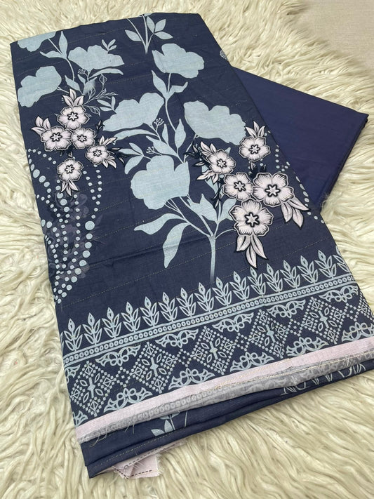 2Pc Printed Lawn Unstitched Suit 1250