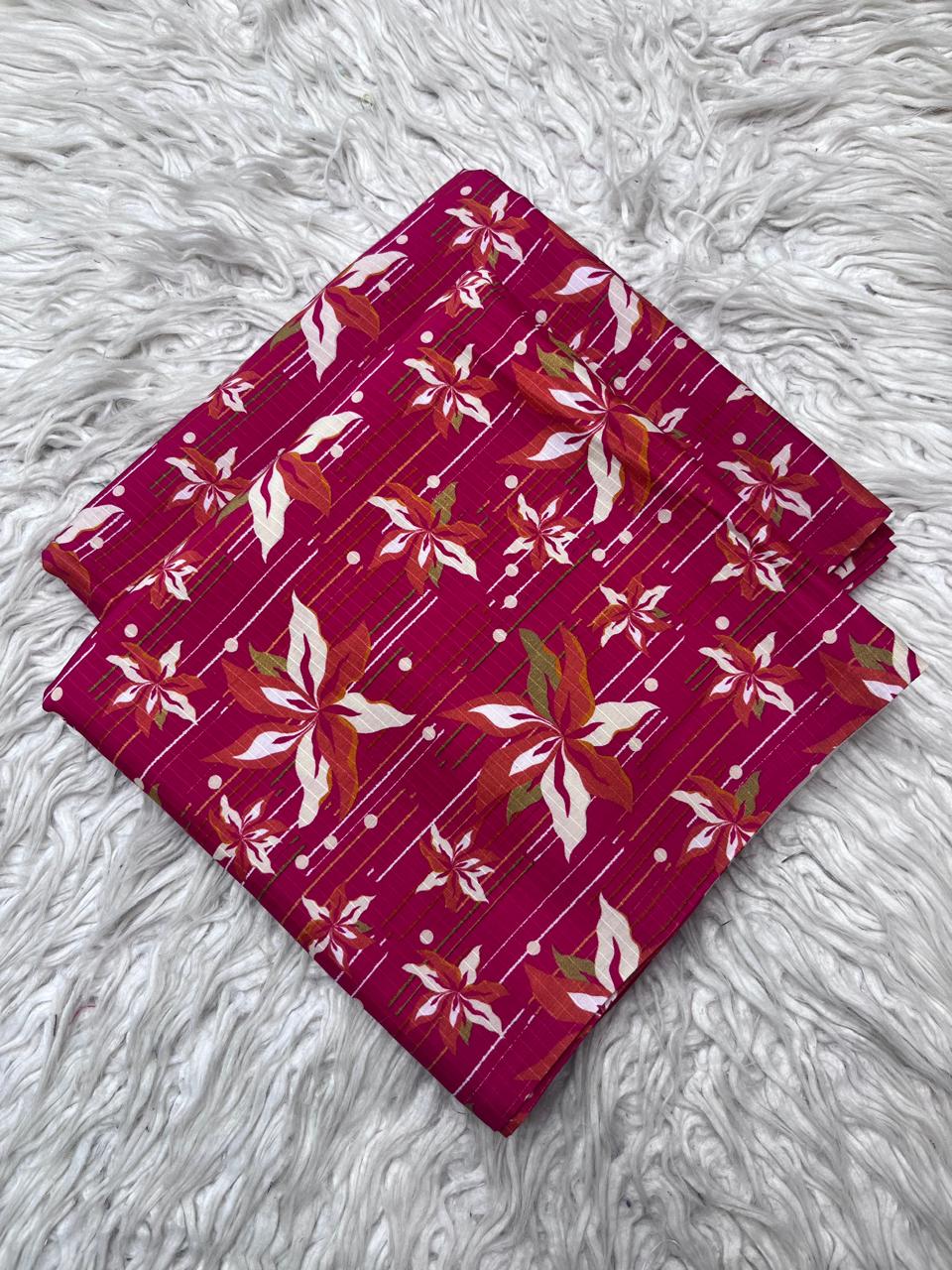 2Pc Bana Dora Linen Allover Suit Vol-3171