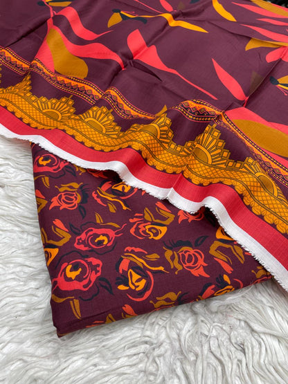 3Pc Bana Dora Linen Allover Suit - 03