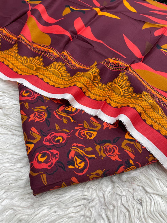 3Pc Bana Dora Linen Allover Suit - 03