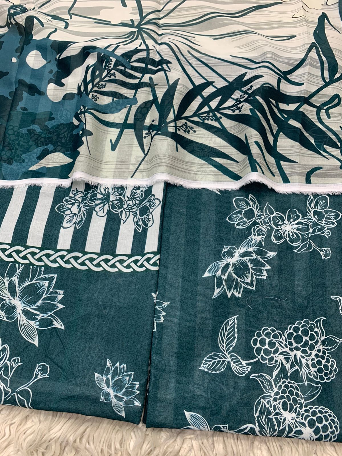 2Pc Supima Lawn Kameez & Duppata Printed Suit  Vol-3213