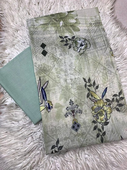 2Pc Printed Lawn Unstitched Suit 550