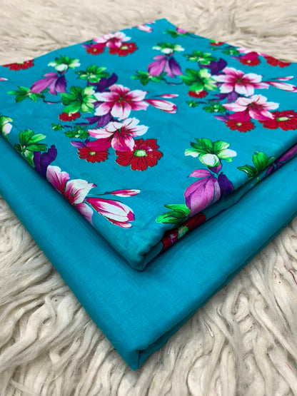2Pc Printed Lawn Unstitched Suit 15