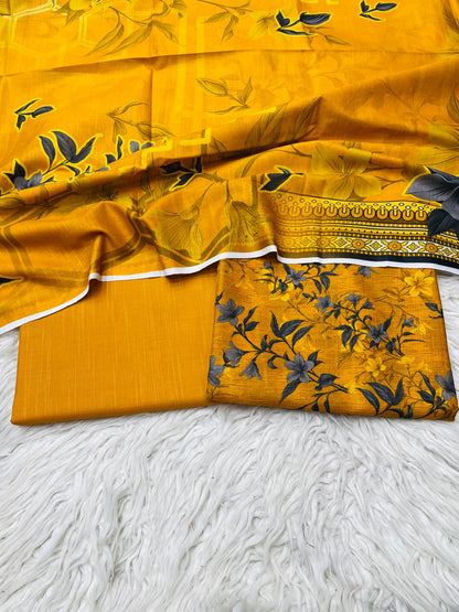 3 PC Slub Khaddar Suit Vol-0103