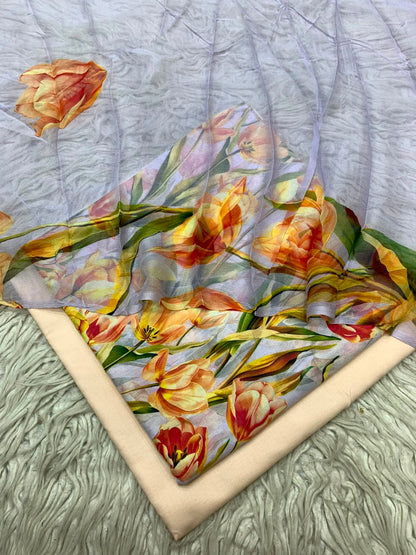 90x88 3Pc Premium Lawn Suit Vol-0020