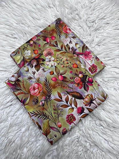 2PC Lawn Allover Digital Printed Unstitched Suit Vol-457