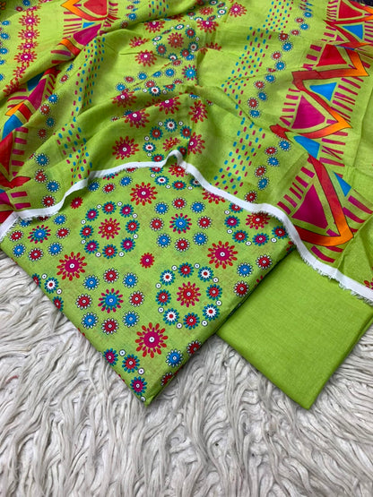 3Pc Lawn Digital Printed Unstitched Suit 15