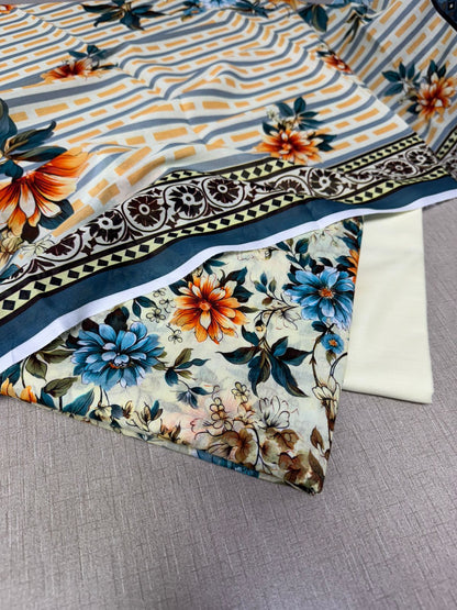 3Pc Zobia Lawn Unstitched Suit 29