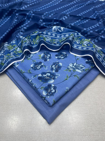 3Pc Slub Khaddar Unstitched Suit 24