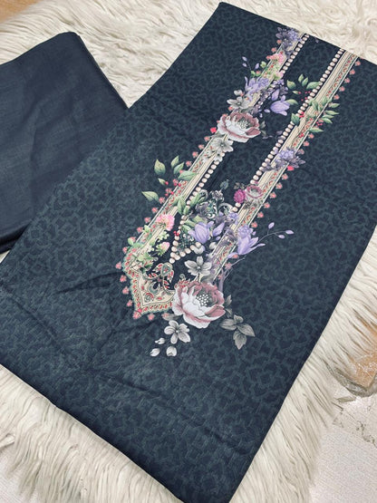 2Pc Noura Print Lawn Suit Vol-0140