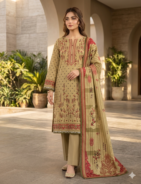 Noura Premium Lawn 3pc -1028
