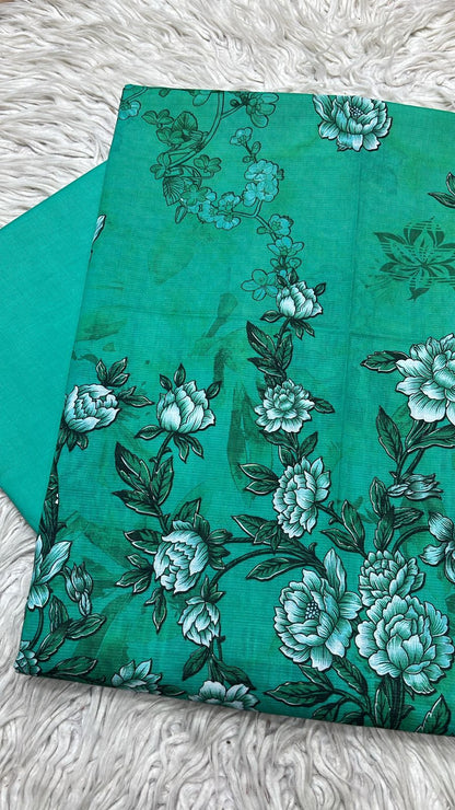 2pc Chamki Lawn Bana Dora Kameez & Dyed Trouser Suit 530