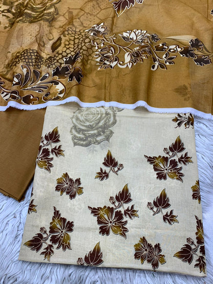 3Pc Chamki Lawn Digital Printed Suit Vol-1098