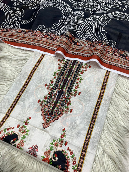 2Pc Bin Noor Fab Lawn Kameez & Dupatta Vol-49