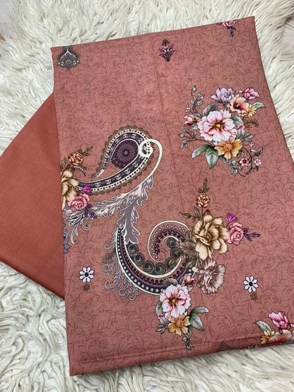 2Pc Printed Lawn Unstitched Suit 550