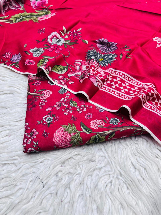 3Pc Crystal Linen Allover Suit Vol-0121