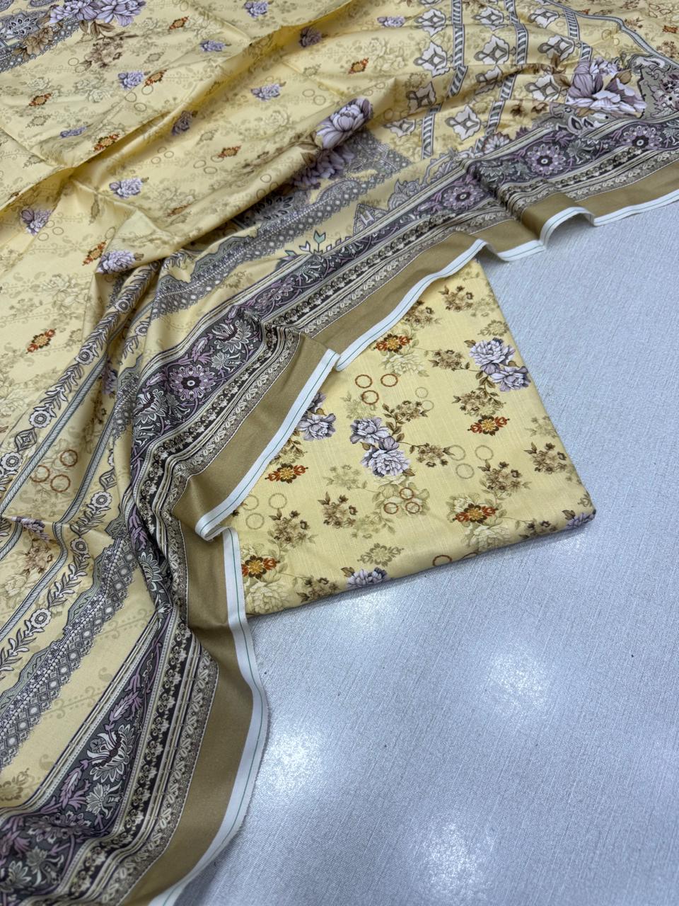 2Pc Kamal Slub Kameez & Dupatta Unstitched 61