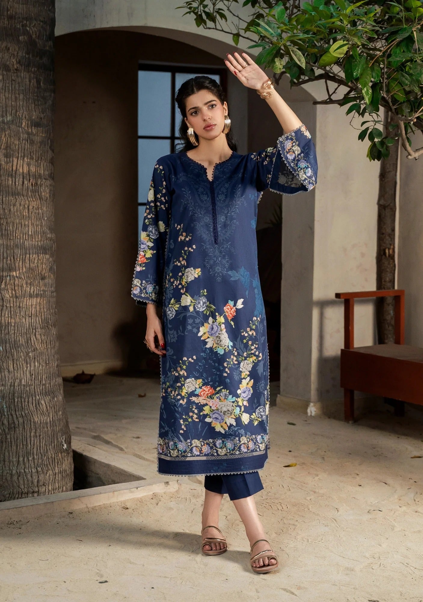 Firdous 2Pc Kameez & Trousers - D142