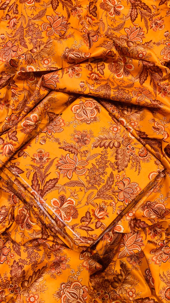 2 PC Linen Allover Unstitched Suit D-32592