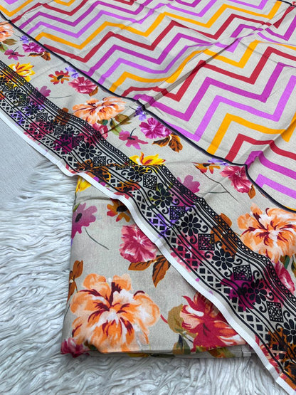 3PC KARANDI ALLOVER UNSTITCHED SUIT VOL-6159