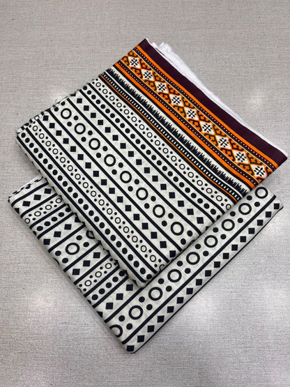 2Pc Slub Khaddar Same Printed Unstitched Suit 701